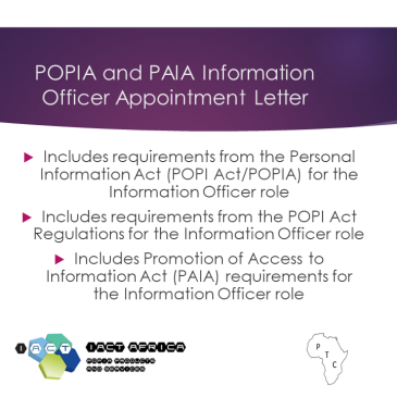 POPIA and PAIA Information Officer Appointment Letter