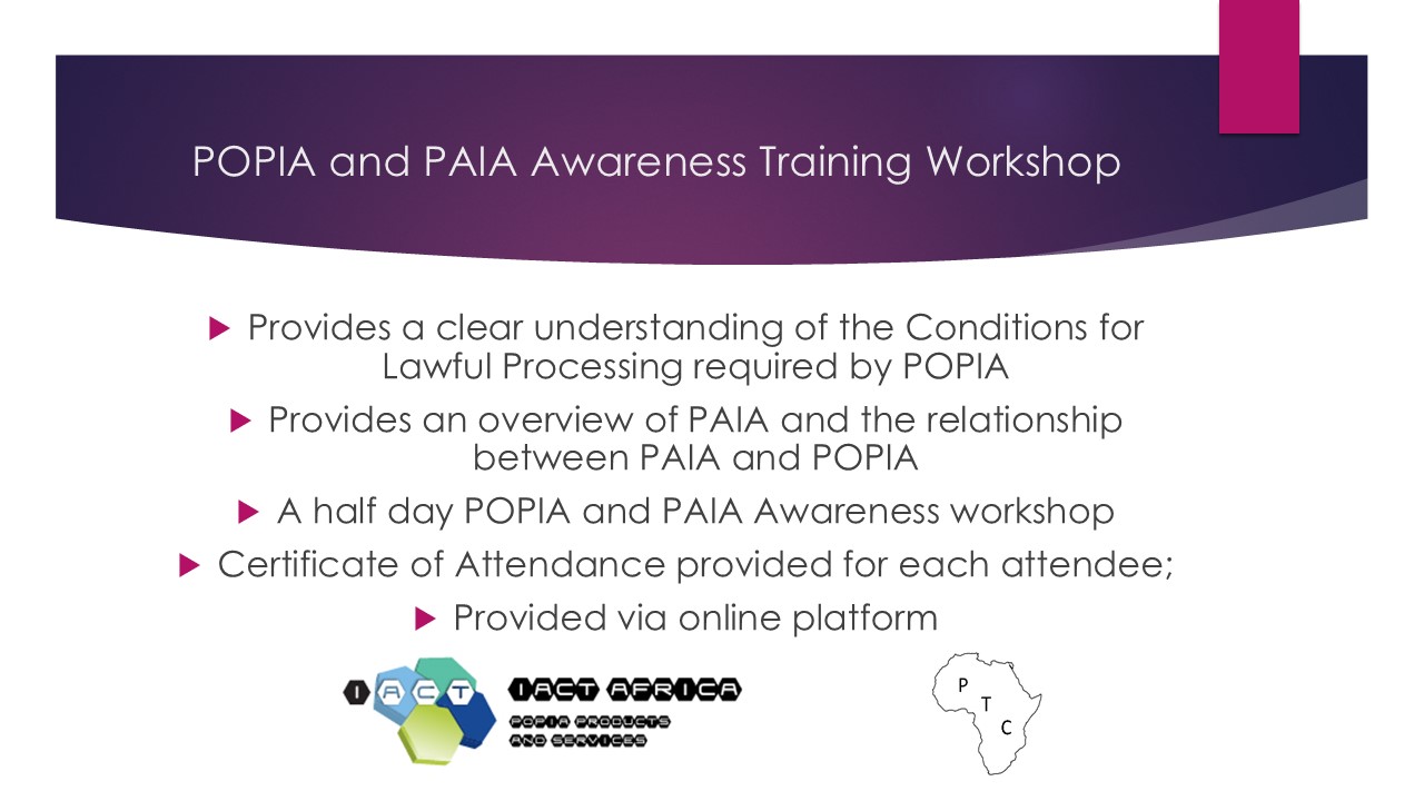 POPI Act Awareness Training Workshop